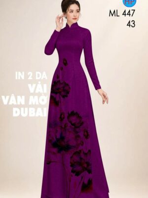 Vải Áo Dài Hoa In 4D AD ML447
