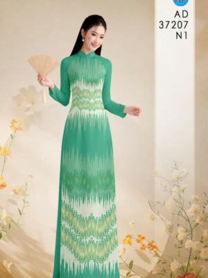Vải Áo Dài Hoa In 3D AD 37207