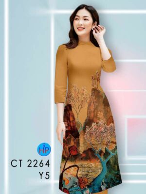 Vải Áo Dài Cách Tân Phong Cảnh AD CT2264