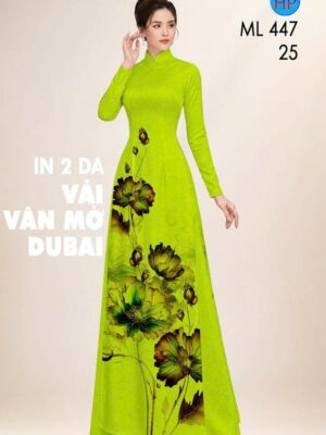 Vải Áo Dài Hoa In 4D AD ML447