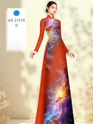Vải Áo Dài Hoa In 3D AD 27370