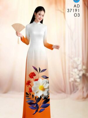 Vải Áo Dài Hoa Cúc AD 37191