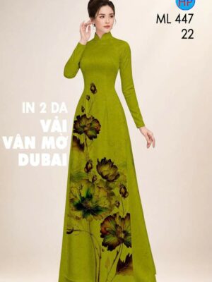 Vải Áo Dài Hoa In 4D AD ML447