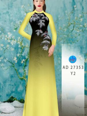 Vải Áo Dài Hoa In 3D AD 27353