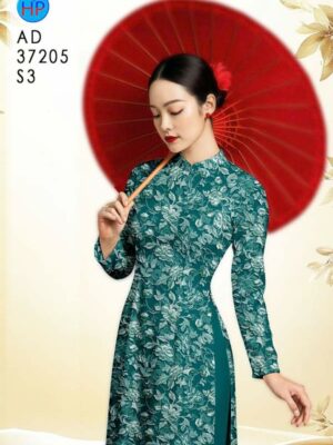 Vải Áo Dài Hoa In 3D AD 37205