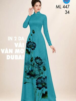 Vải Áo Dài Hoa In 4D AD ML447