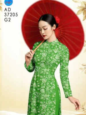 Vải Áo Dài Hoa In 3D AD 37205