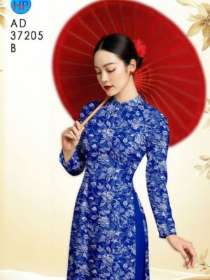 Vải Áo Dài Hoa In 3D AD 37205