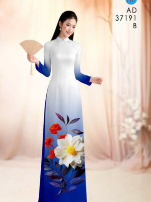 Vải Áo Dài Hoa Cúc AD 37191