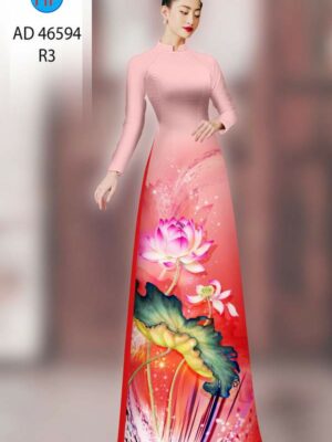 Vải Áo Dài Hoa Sen AD 46594