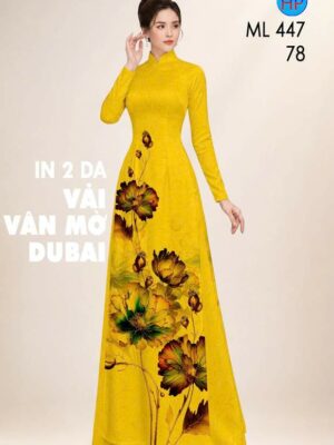 Vải Áo Dài Hoa In 4D AD ML447