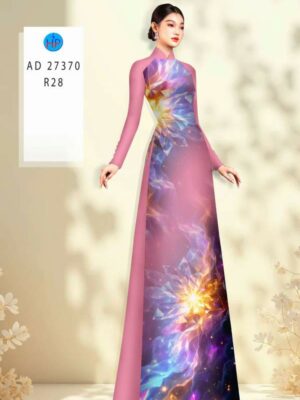 Vải Áo Dài Hoa In 3D AD 27370