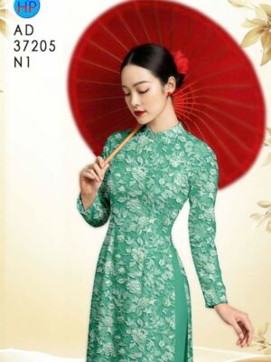 Vải Áo Dài Hoa In 3D AD 37205