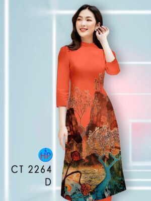 Vải Áo Dài Cách Tân Phong Cảnh AD CT2264