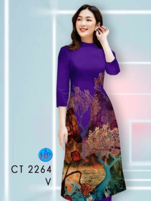 Vải Áo Dài Cách Tân Phong Cảnh AD CT2264