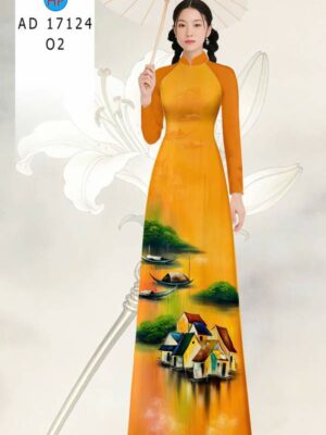 Vải Áo Dài Phong Cảnh AD 17124