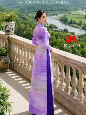 Vải Áo Dài Chuyển Sắc AD BT3031