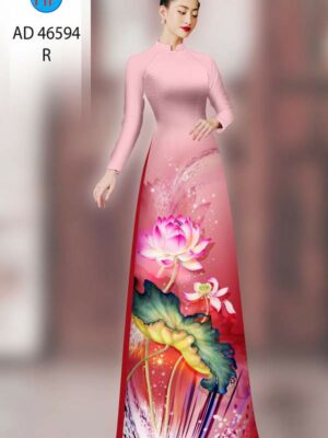 Vải Áo Dài Hoa Sen AD 46594
