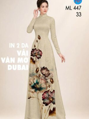 Vải Áo Dài Hoa In 4D AD ML447