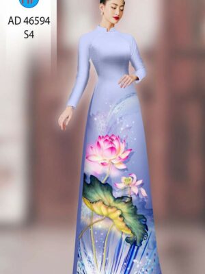 Vải Áo Dài Hoa Sen AD 46594