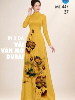 Vải Áo Dài Hoa In 4D AD ML447