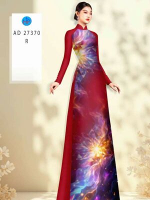 Vải Áo Dài Hoa In 3D AD 27370