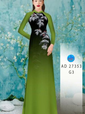 Vải Áo Dài Hoa In 3D AD 27353