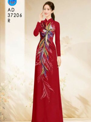 Vải Áo Dài Hoa In 3D AD 37206