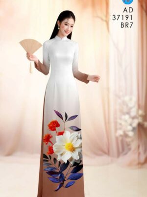 Vải Áo Dài Hoa Cúc AD 37191