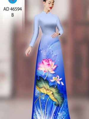 Vải Áo Dài Hoa Sen AD 46594