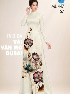 Vải Áo Dài Hoa In 4D AD ML447