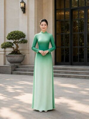 Vải Áo Dài Chuyển Sắc AD BT001