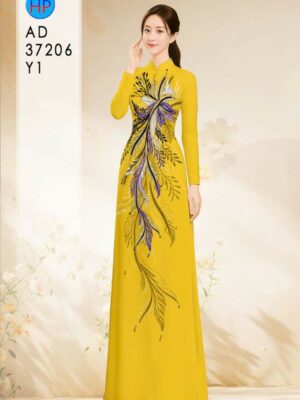 Vải Áo Dài Hoa In 3D AD 37206