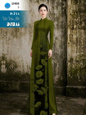 Vải Áo Dài Hoa In 4D AD LY455