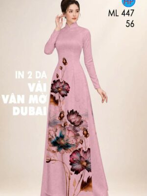 Vải Áo Dài Hoa In 4D AD ML447