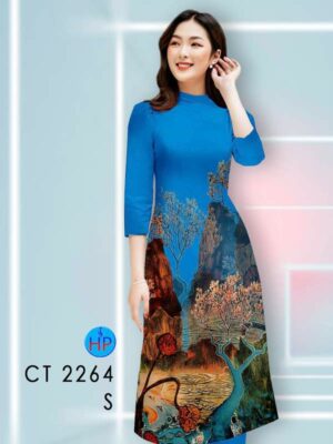 Vải Áo Dài Cách Tân Phong Cảnh AD CT2264