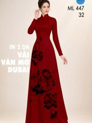 Vải Áo Dài Hoa In 4D AD ML447
