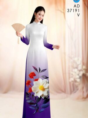 Vải Áo Dài Hoa Cúc AD 37191