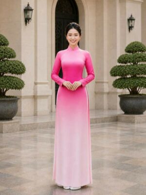 Vải Áo Dài Chuyển Sắc AD BT001