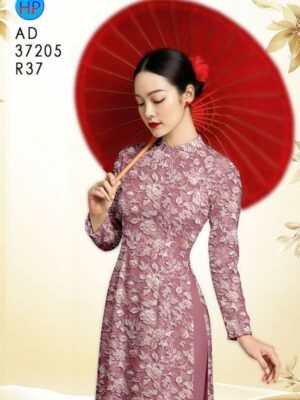 Vải Áo Dài Hoa In 3D AD 37205