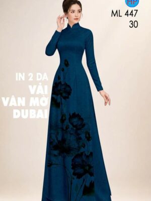 Vải Áo Dài Hoa In 4D AD ML447