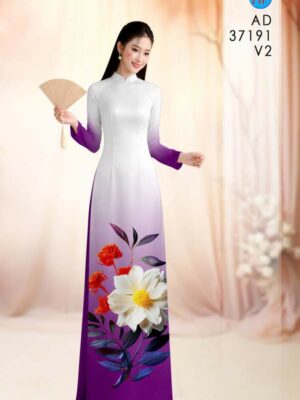Vải Áo Dài Hoa Cúc AD 37191