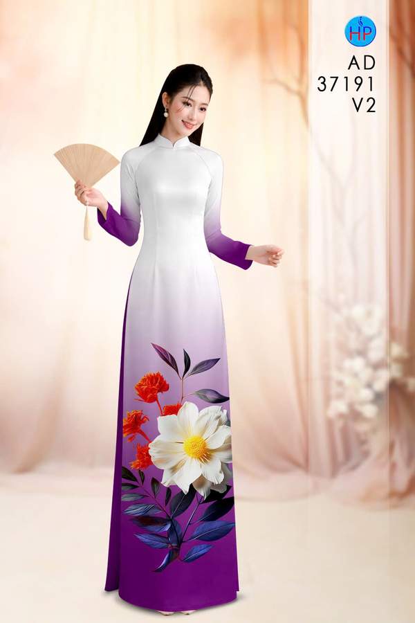 Vải Áo Dài Hoa Cúc AD 37191