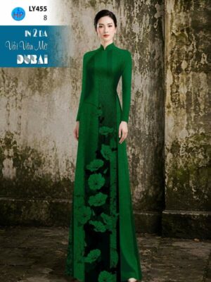 Vải Áo Dài Hoa In 4D AD LY455