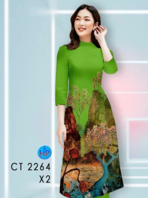 Vải Áo Dài Cách Tân Phong Cảnh AD CT2264