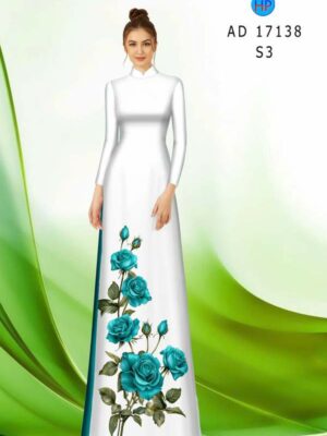 Vải Áo Dài Hoa Hồng AD 17138