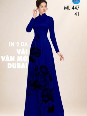 Vải Áo Dài Hoa In 4D AD ML447