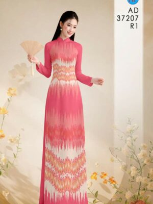 Vải Áo Dài Hoa In 3D AD 37207