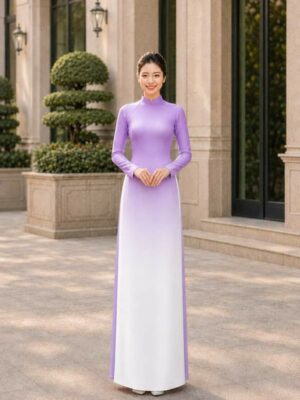 Vải Áo Dài Chuyển Sắc AD BT001