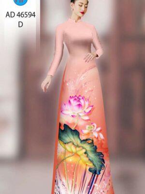 Vải Áo Dài Hoa Sen AD 46594